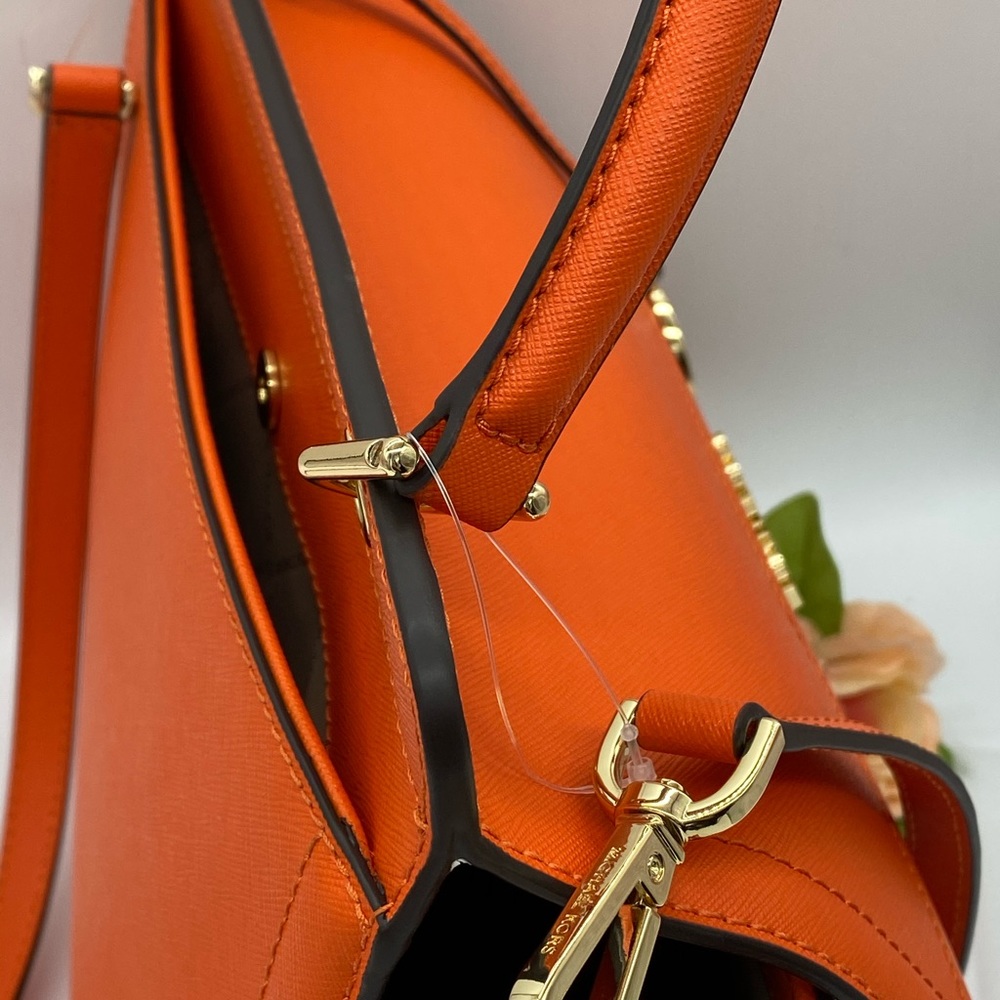 MICHAEL KORS TALIA LARGE TH SATCHEL CLEMENTINE - Picture 8 of 16